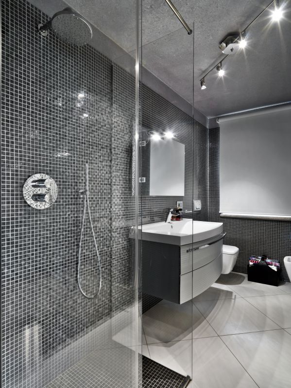 Contemporary Shower with Fixtures
